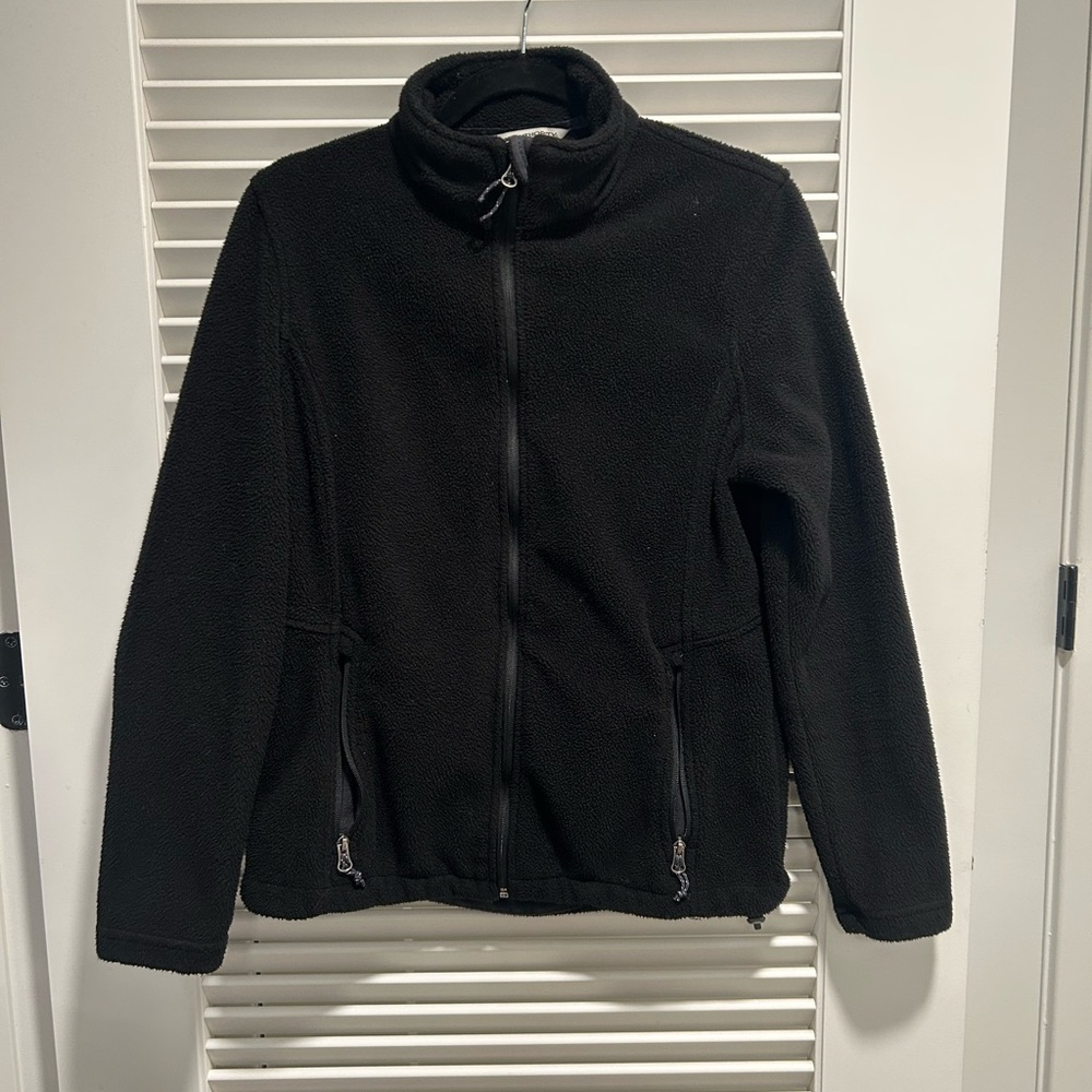 Port Authority Black Fleece Zip-Up Jacket – Women’s Medium